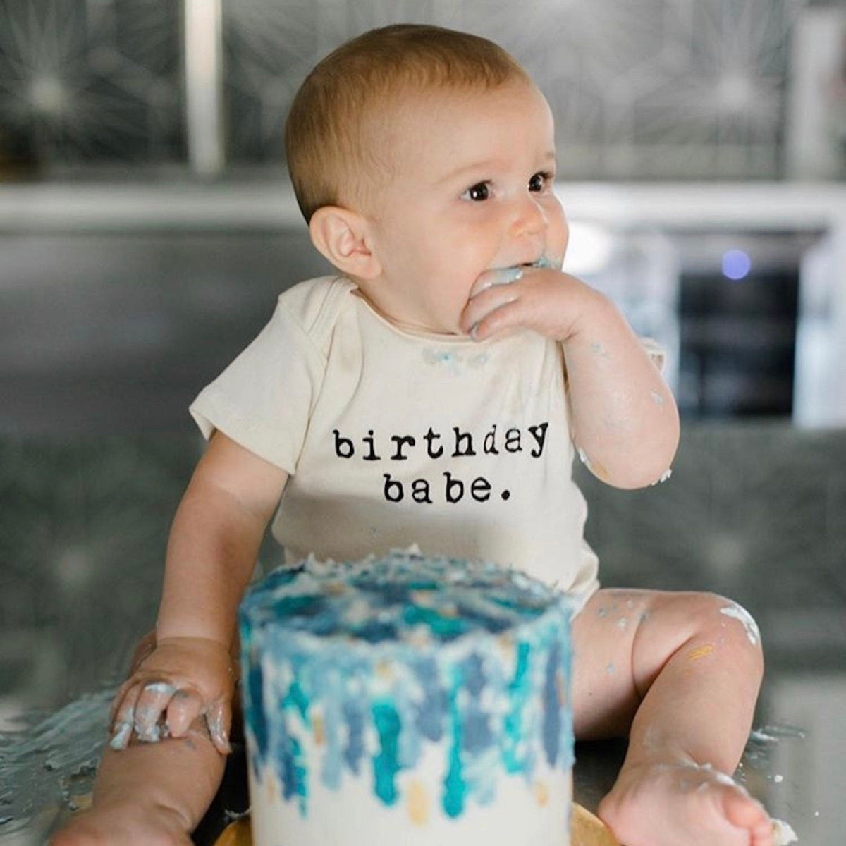 Birthday Babe Organic Cotton Baby Bodysuit – Short Sleeve, 0–24M