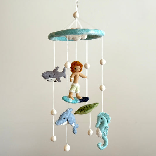 Baby Mobile - Surfer Boy & Ocean Creatures