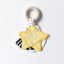 Load image into Gallery viewer, Wee Gallery Organic Cotton Crinkle Teether Ring - Starfish
