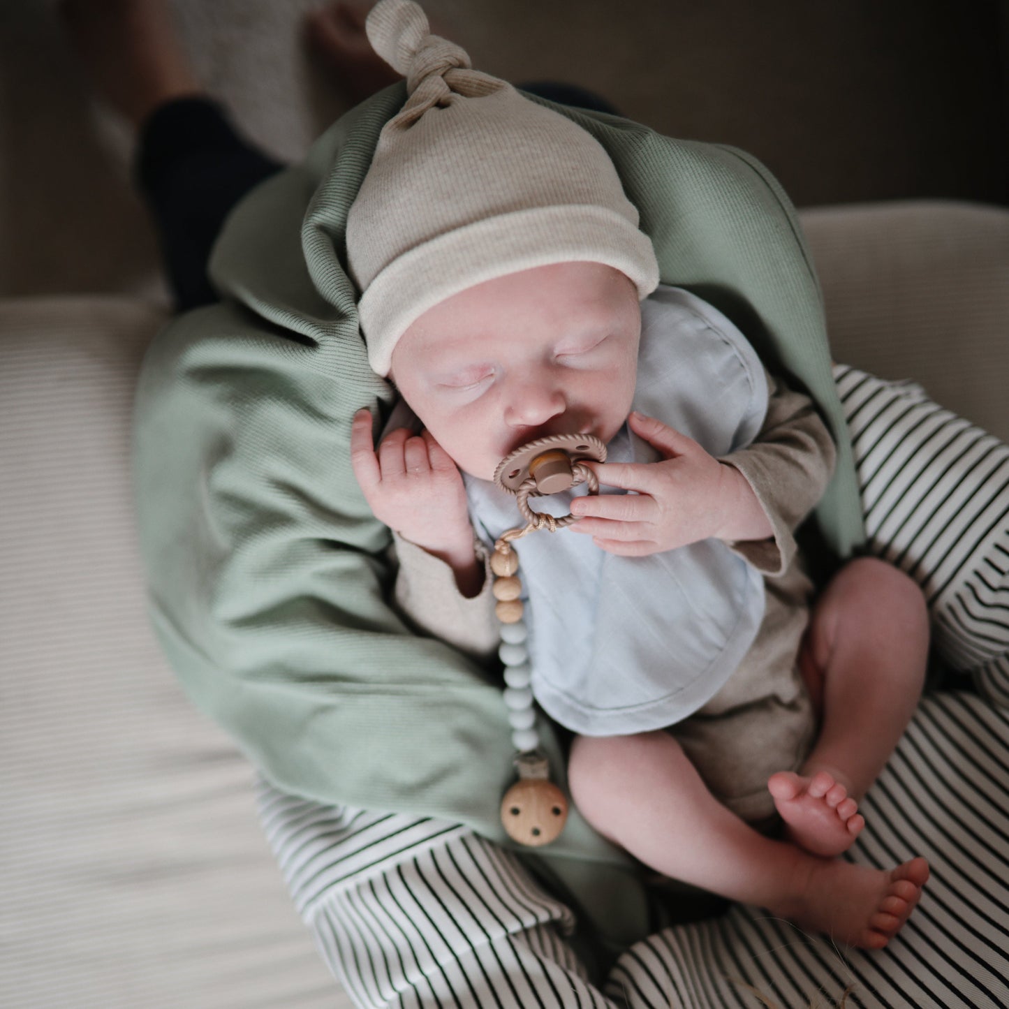 Mushie Organic Cotton Ribbed Baby Blanket