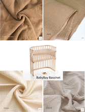 Load image into Gallery viewer, Baby Bay Bassinet Cradle Custom Made Fitted Sheet - Organic Cotton Gauze
