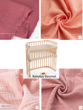 Load image into Gallery viewer, Baby Bay Bassinet Cradle Custom Made Fitted Sheet - Organic Cotton Gauze

