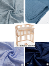 Load image into Gallery viewer, Baby Bay Bassinet Cradle Custom Made Fitted Sheet - Organic Cotton Gauze
