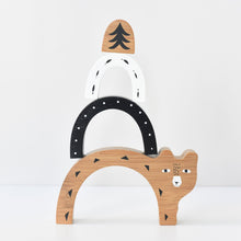 Load image into Gallery viewer, Wee Gallery Sustainable Bamboo Toddler Nesting Bear Stacking Toy
