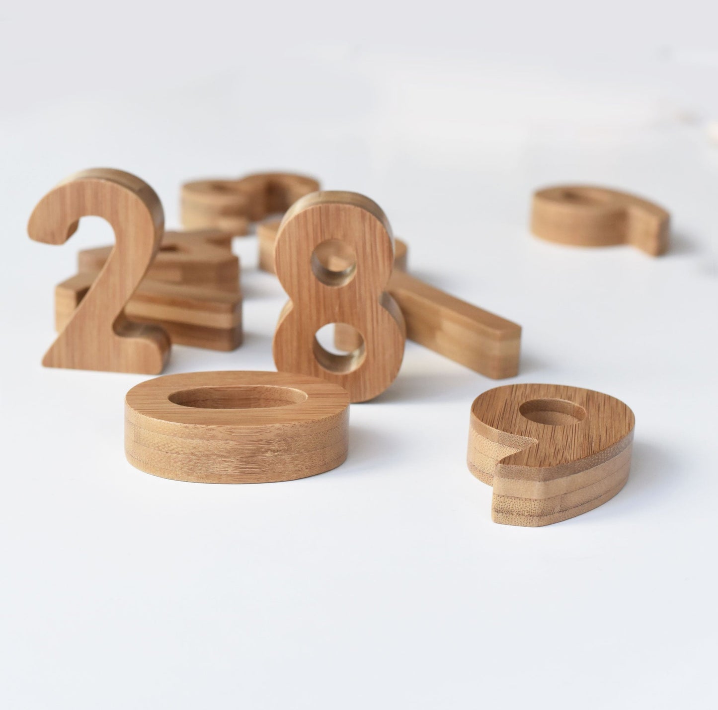 Wee Gallery Montessori Bamboo Numbers for Toddlers and Preschoolers