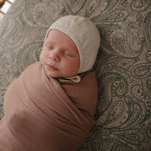 Load image into Gallery viewer, Mushie Organic Cotton Ribbed Baby Bonnet
