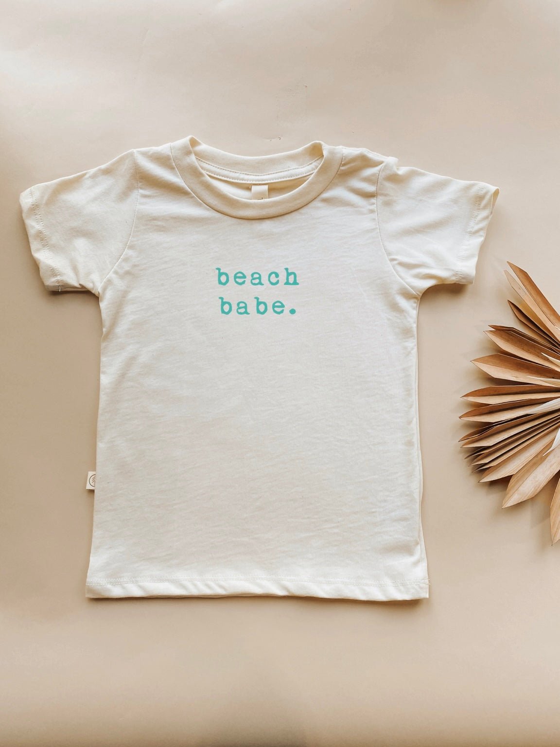 Beach Babe Seafoam Organic Cotton Toddler T-Shirt – Short Sleeve, 2T–6T