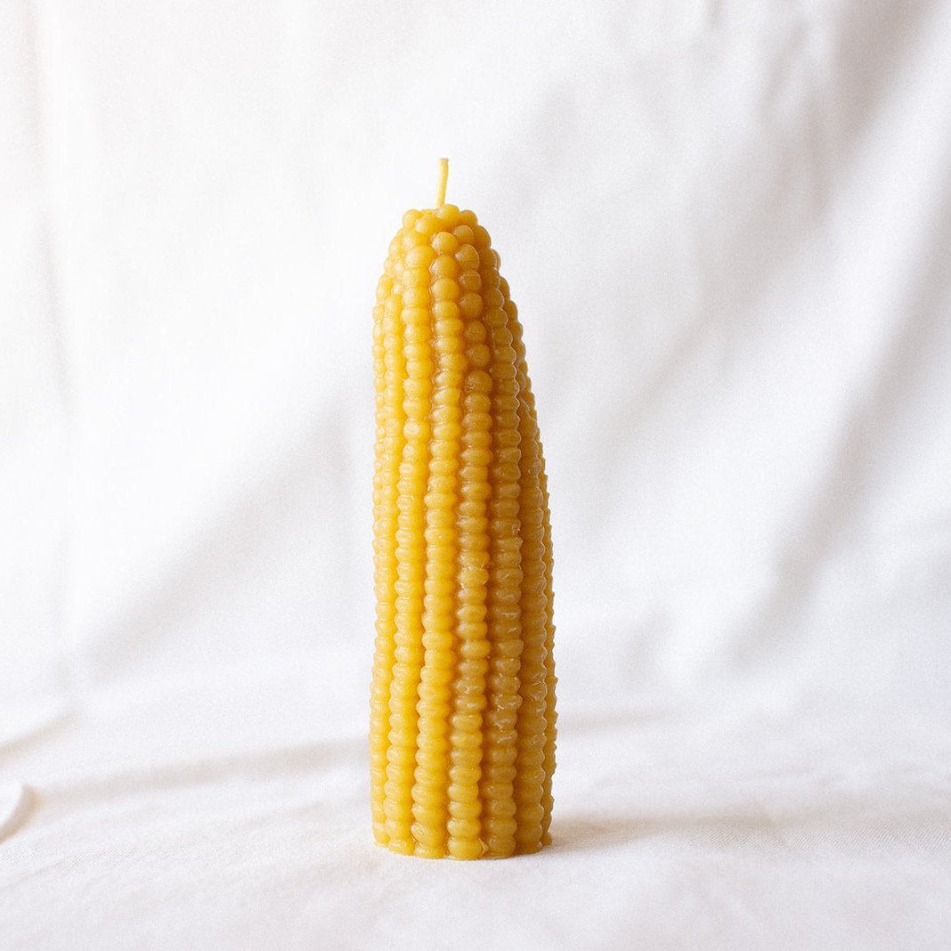 Beeswax Corn Candle