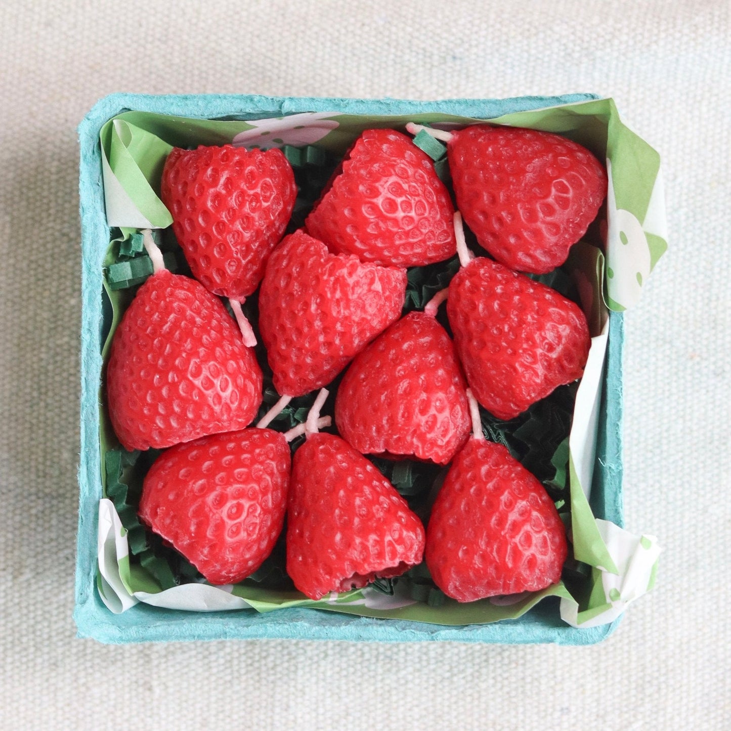 Beeswax Strawberry Birthday Candles