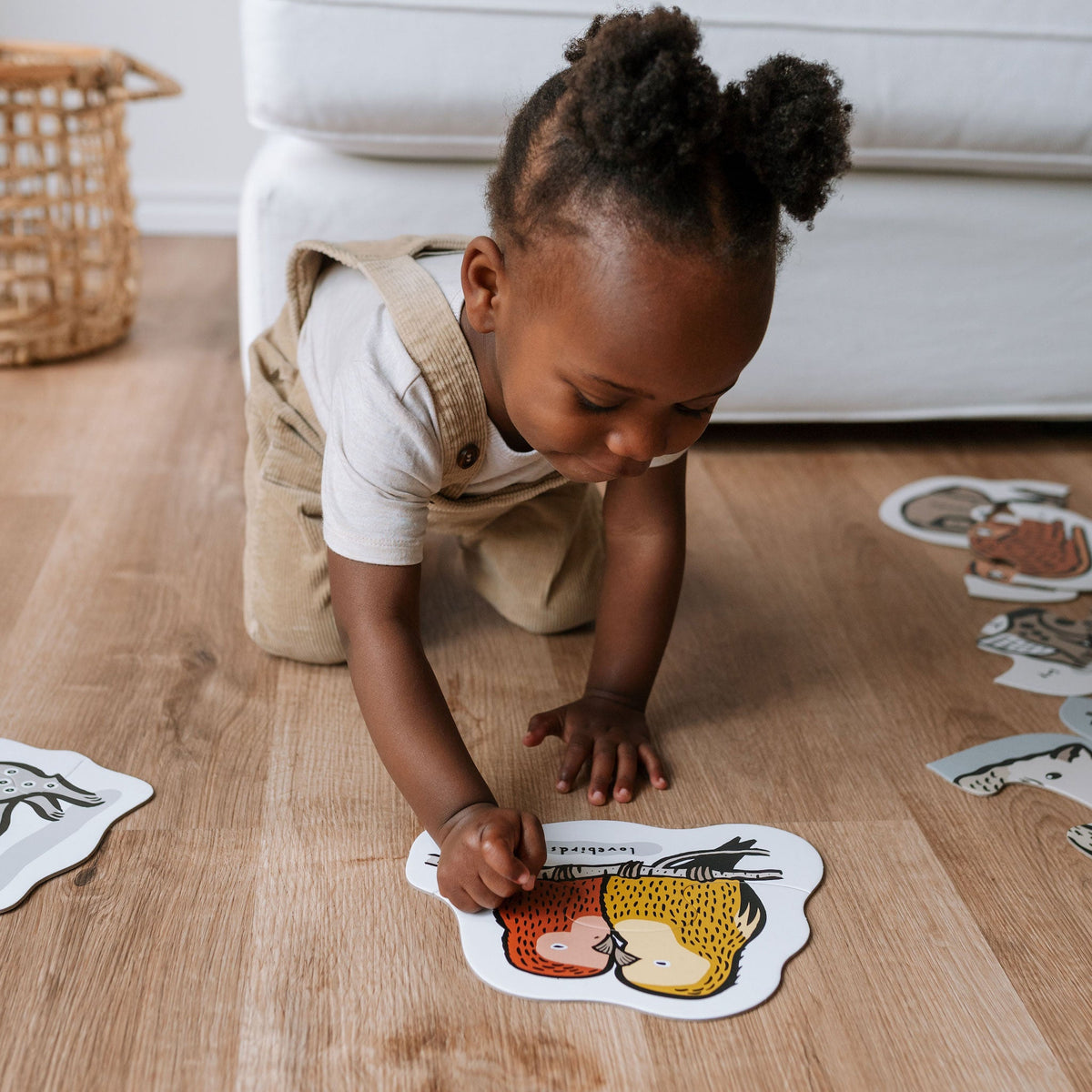 Wee Gallery Beginner Puzzles – Pets (6 Two-Piece Toddler Puzzles)