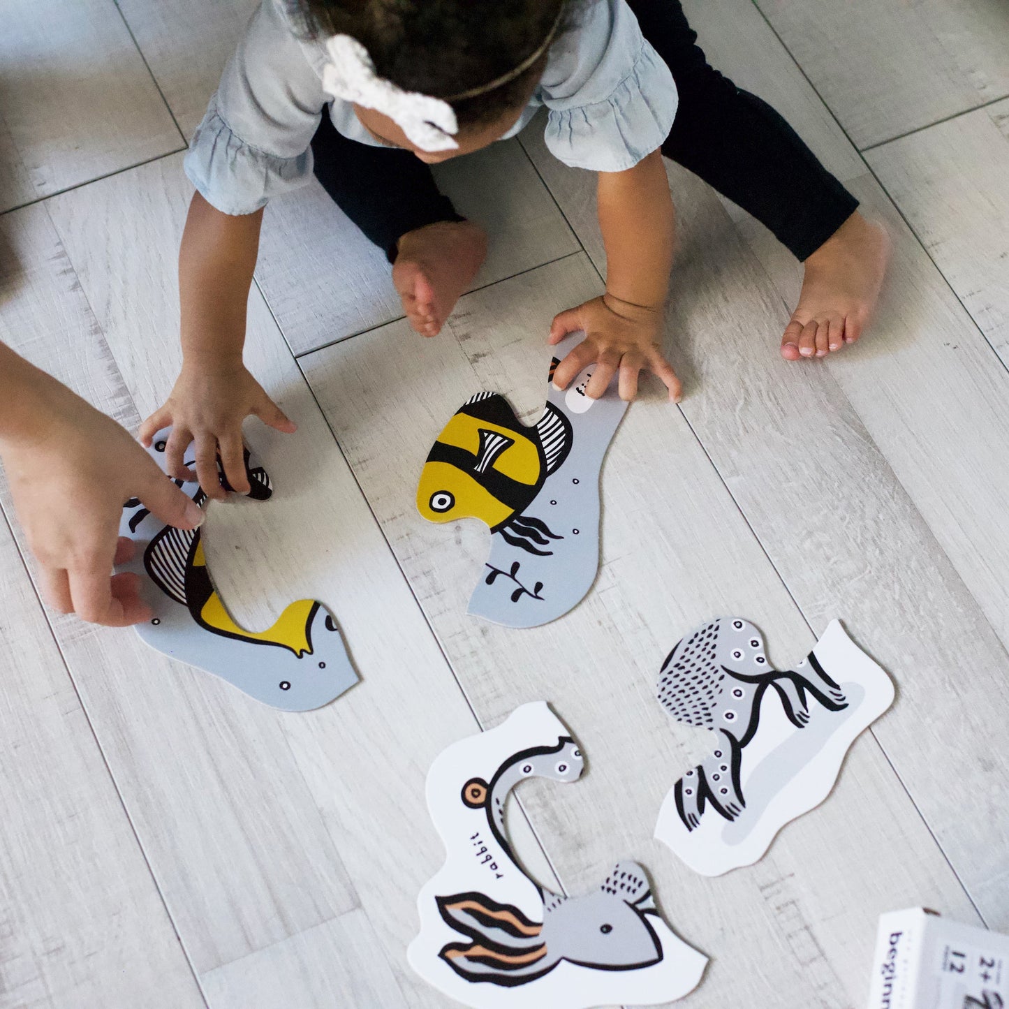 Wee Gallery Eco-Friendly Non-Toxic Pets Explorer Toddler Stacking Toy and Puzzle Bundle