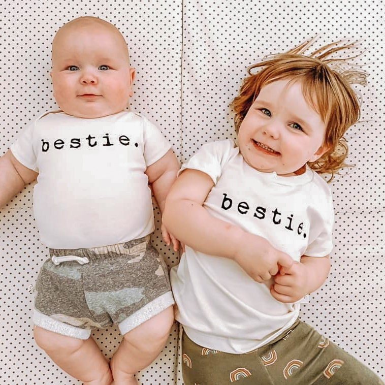 Bestie Organic Cotton Baby Bodysuit – Short Sleeve, 0–24M