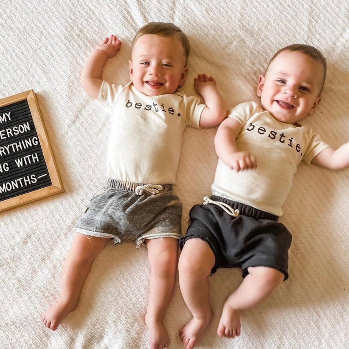 Bestie Organic Cotton Baby Bodysuit – Short Sleeve, 0–24M