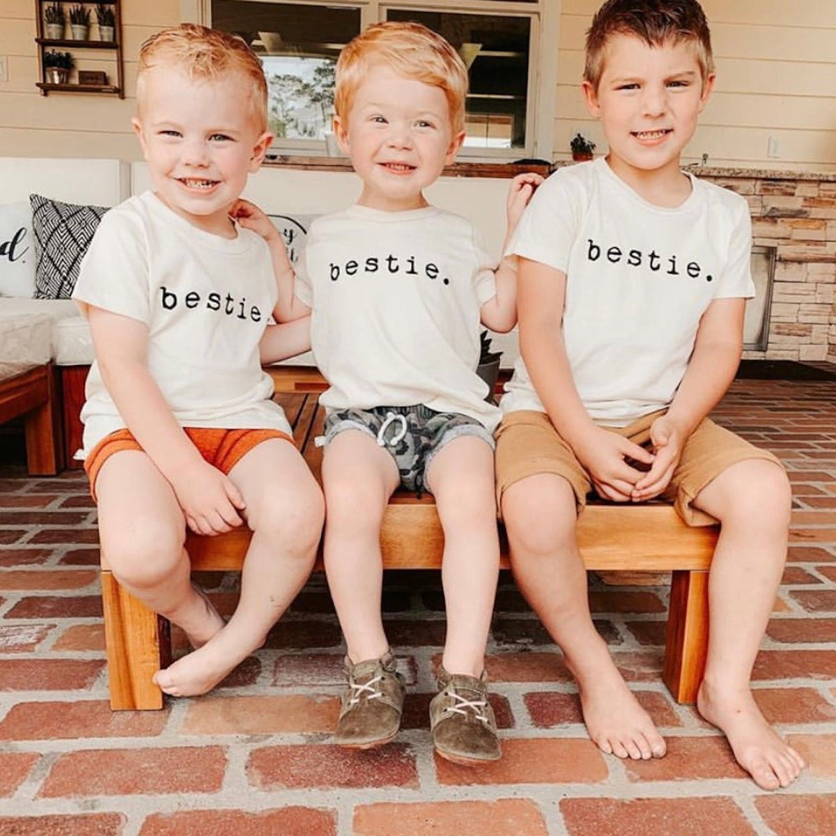 Bestie Organic Cotton Kids T-Shirt – Short Sleeve, 2T–12Y