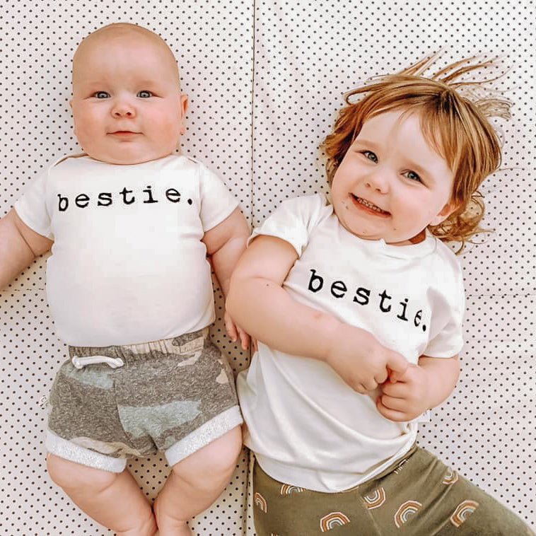 Bestie Organic Cotton Kids T-Shirt – Short Sleeve, 2T–12Y