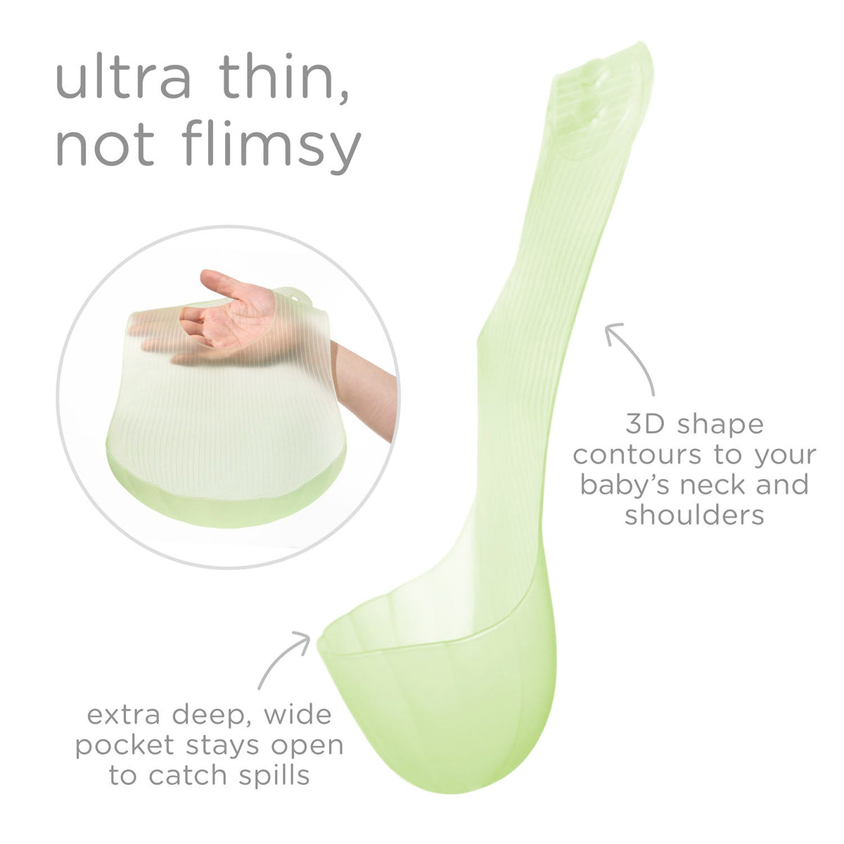 Olababy Silicone Bib with Pocket, Waterproof, Adjustable, 6 Months+