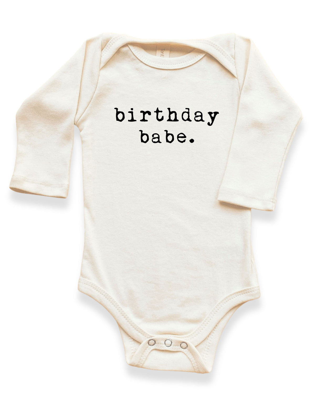 Birthday Babe Organic Cotton Baby Bodysuit – Long Sleeve, 0–24M