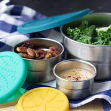 Load image into Gallery viewer, ECOlunchbox Stainless Steel and Silicone Six-Piece Lunch and Snack Container Set
