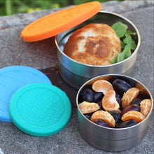 Load image into Gallery viewer, Stainless Steel and Silicone Three-Piece Lunch Container
