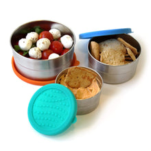 Load image into Gallery viewer, Stainless Steel and Silicone Three-Piece Lunch Container
