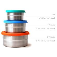 Load image into Gallery viewer, ECOlunchbox Stainless Steel and Silicone Three-Piece Lunch and Snack Container
