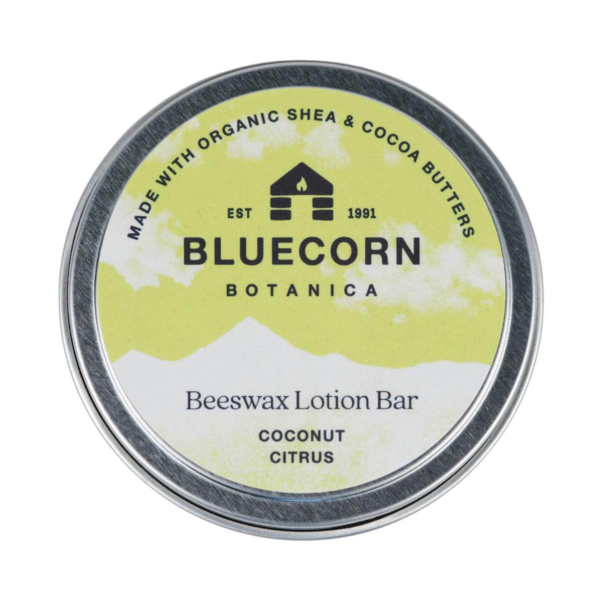 Bluecorn Organic Shea & Cocoa Butter Beeswax Lotion Bar in Tin
