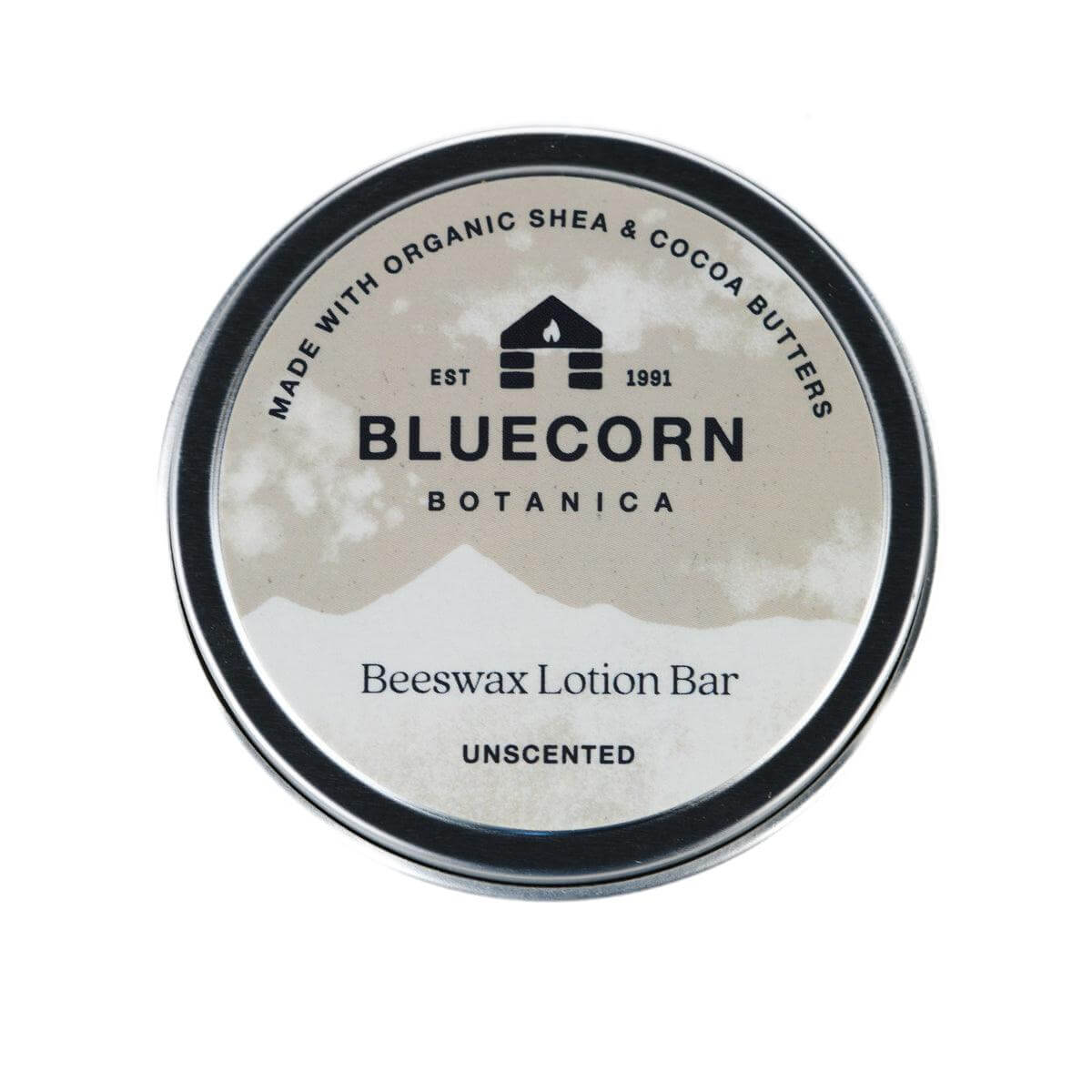 Bluecorn Organic Shea & Cocoa Butter Beeswax Lotion Bar in Tin