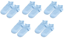 Load image into Gallery viewer, tittimitti® 98% ORGANIC COTTON Kid&#39;s Ankle Socks (5-pack). Ages 5 Through 12.
