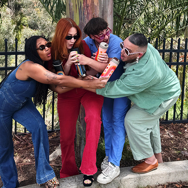 Klean Kanteen 27oz with Flip Seal Sport Cap - Rainbow Flow