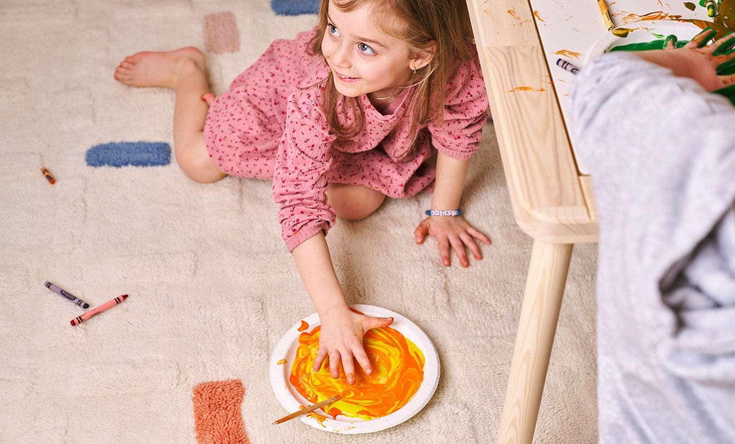 Sage & Wild Brick Wool Rug - RWS Certified New Zealand Wool High-Low Weave Sensory Rug