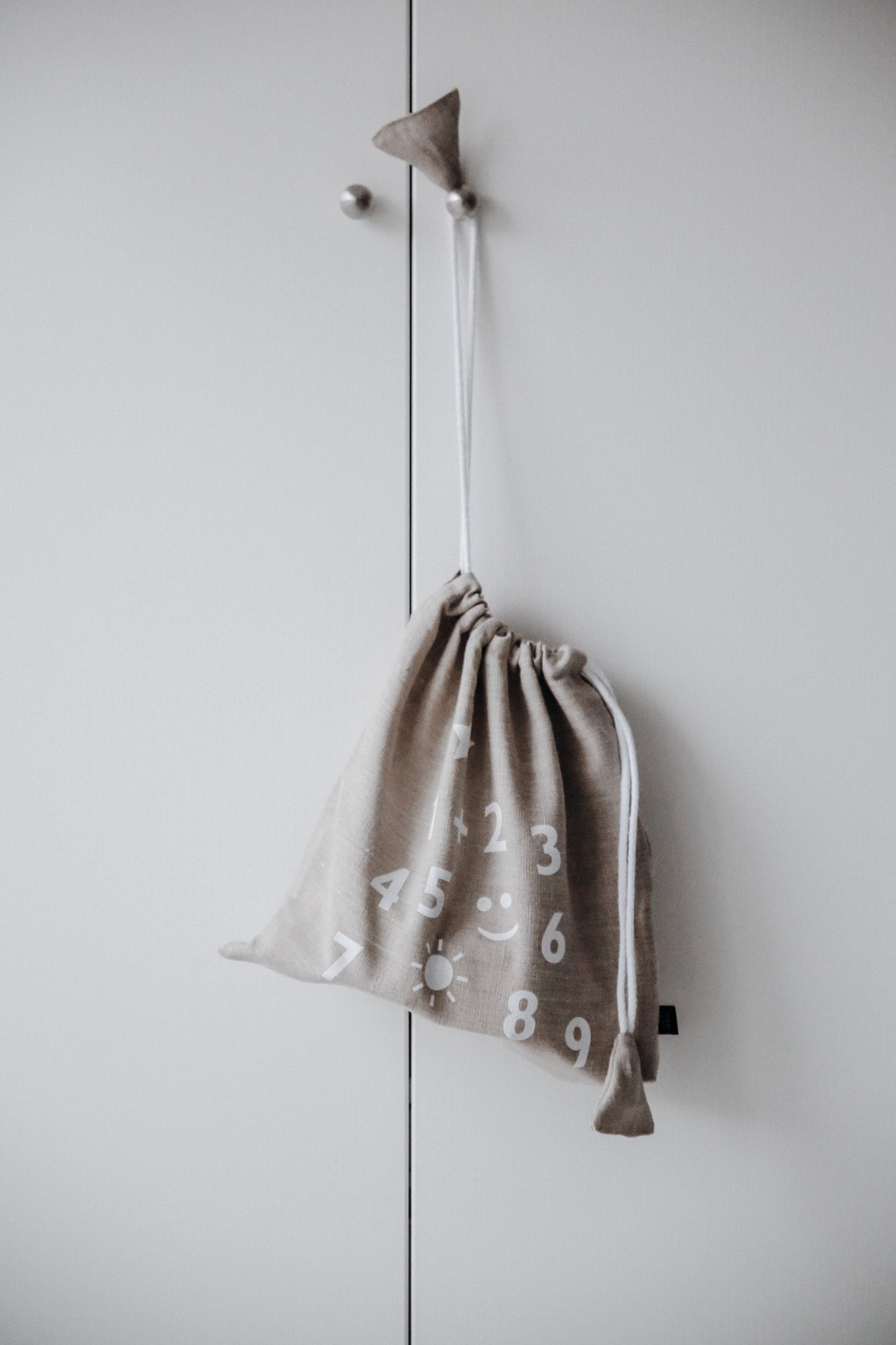 Wooden Math Blocks in White - Wood