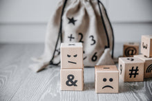 Load image into Gallery viewer, Wooden Math Blocks in Black - Wood
