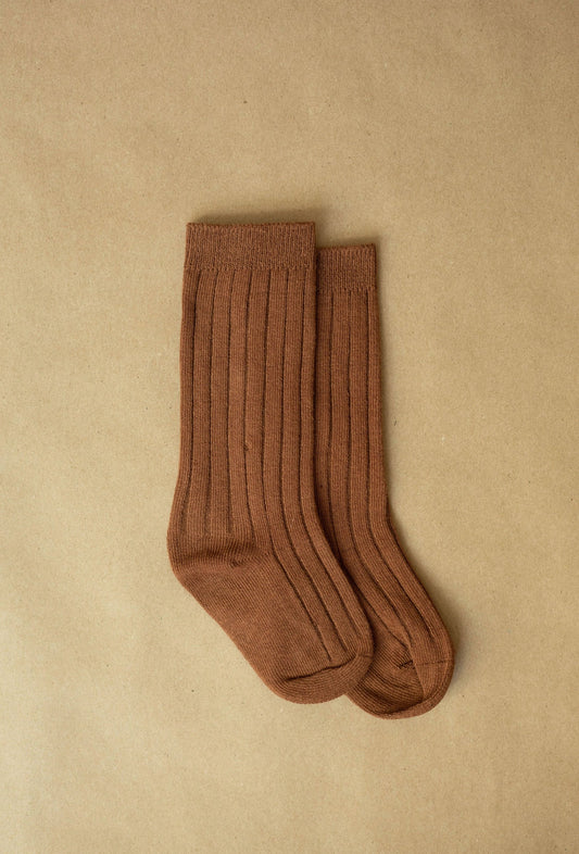Brown-Knee high socks