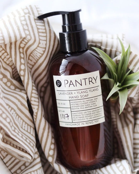 Pantry Products Natural Hand Soap | Plant-Based Hand Wash with Essential Oils | Handmade in Small Batches | BPA-Free Bottle | Vegan & Cruelty-Free - 8oz