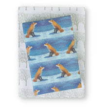 Load image into Gallery viewer, Fox Moment • Double-Sided Eco Wrapping Paper (Holiday Edition)
