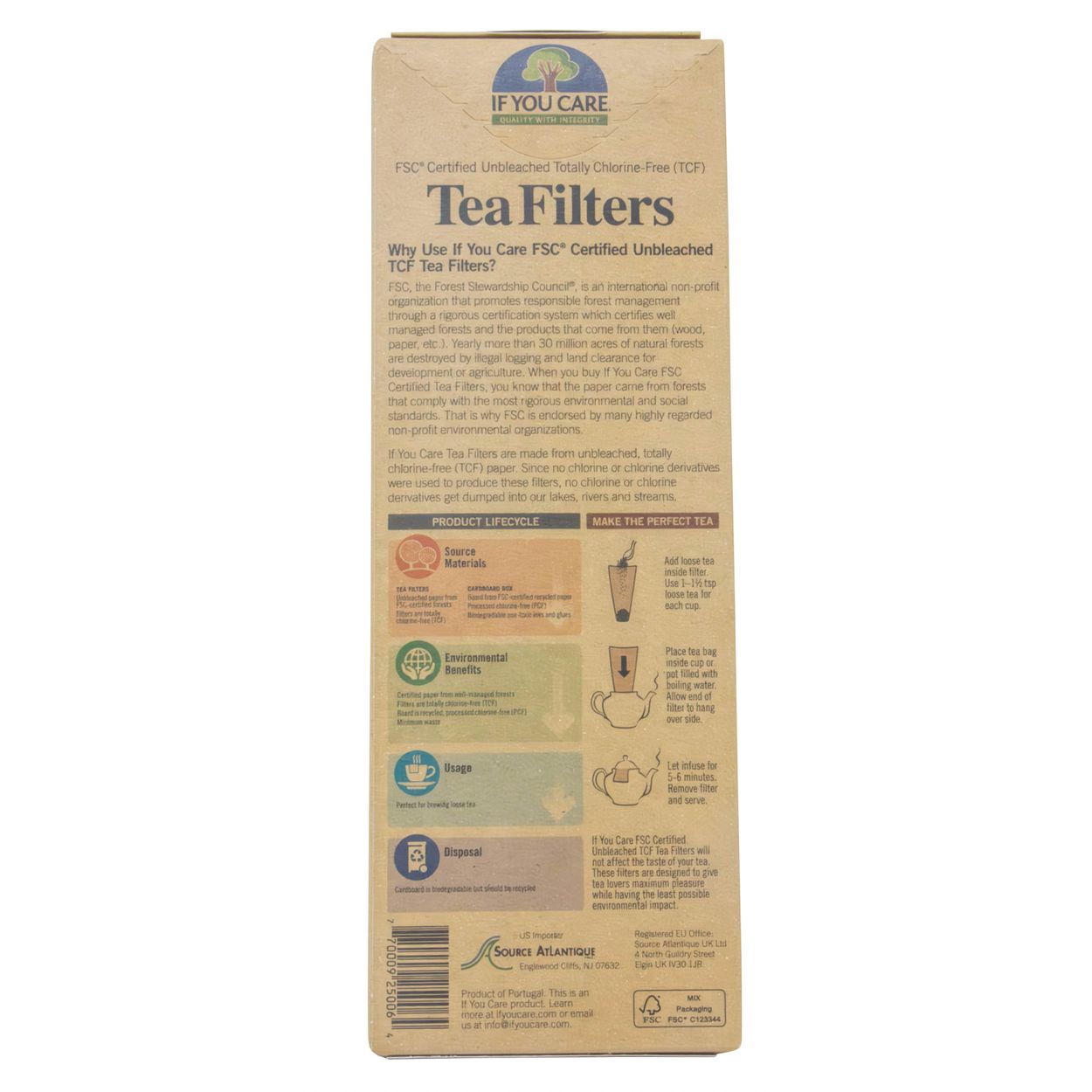 FSC Certified Unbleached Tea Filters – Tall