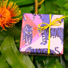 Load image into Gallery viewer, Blue Tigers • Double-Sided Everyday Eco Wrapping Paper
