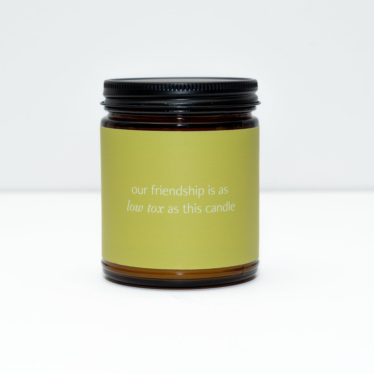 Low Tox Friendship Gift Candle – Lemongrass Eucalyptus, Beeswax & Coconut, 9 oz