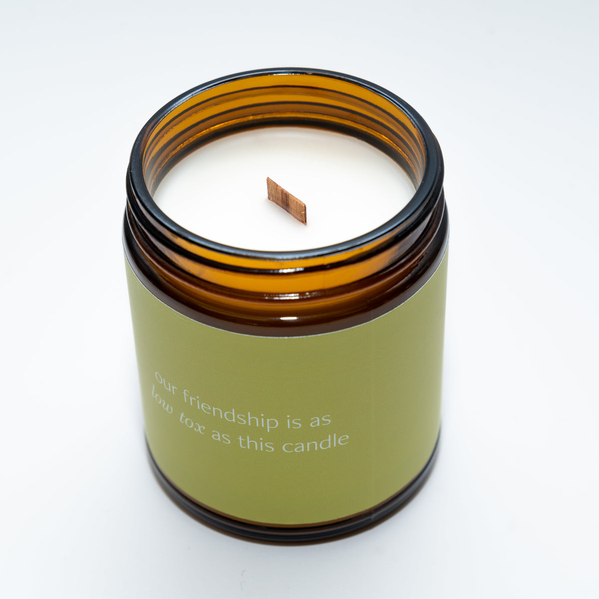 Low Tox Friendship Gift Candle – Lemongrass Eucalyptus, Beeswax & Coconut, 9 oz