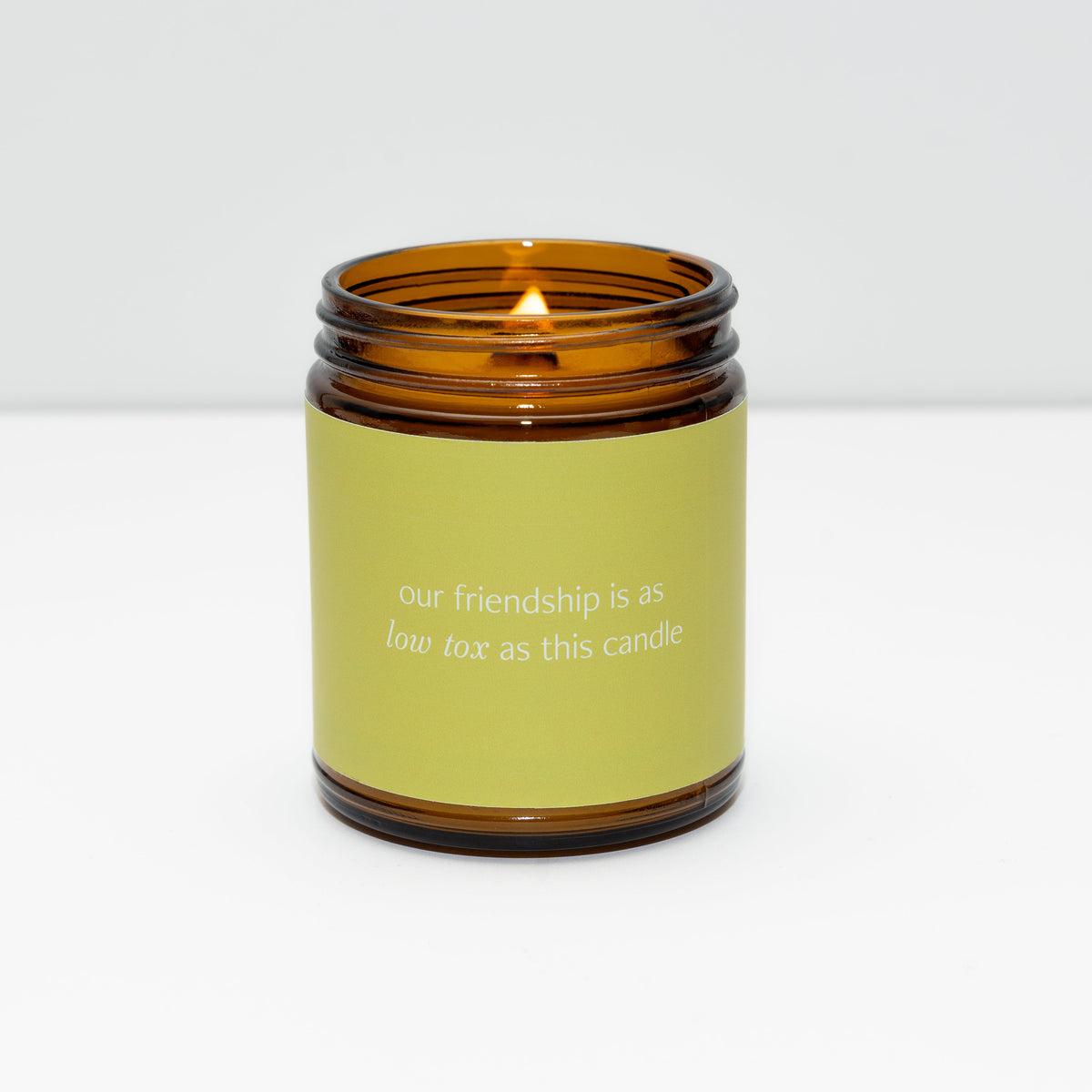 Low Tox Friendship Gift Candle – Lemongrass Eucalyptus, Beeswax & Coconut, 9 oz