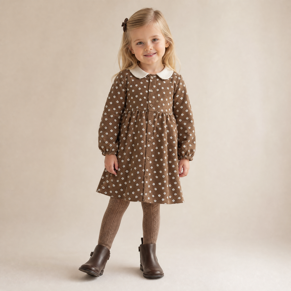 Organic Cotton Collared Dress for Babies & Toddlers – Chestnut Bloom