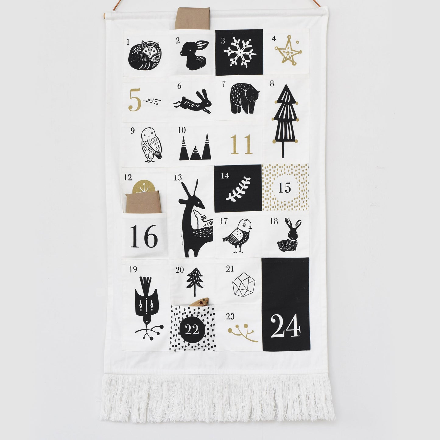 Wee Gallery Organic Cotton Advent Calendar - Winter Animals