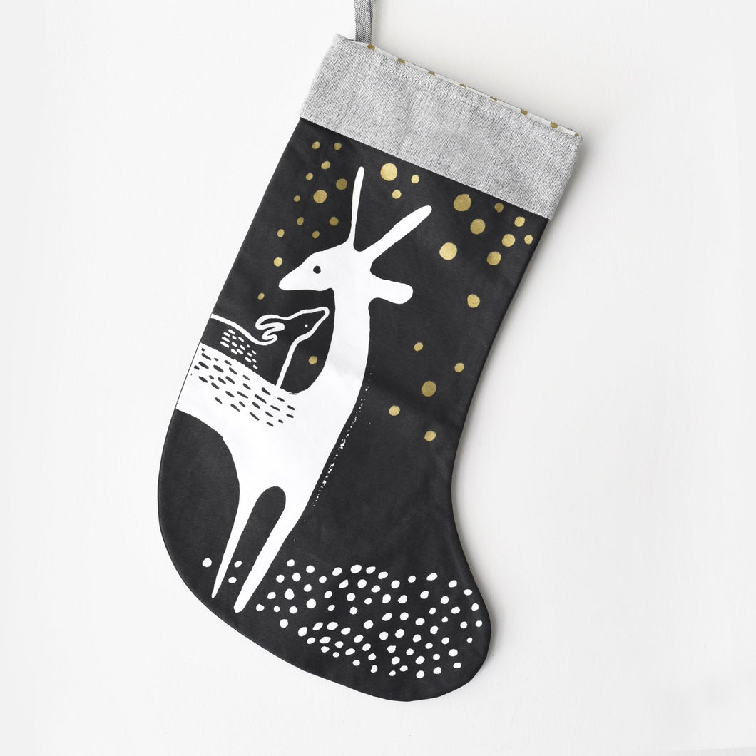 Wee Gallery Organic Cotton Eco-Friendly Christmas Stocking | Deer