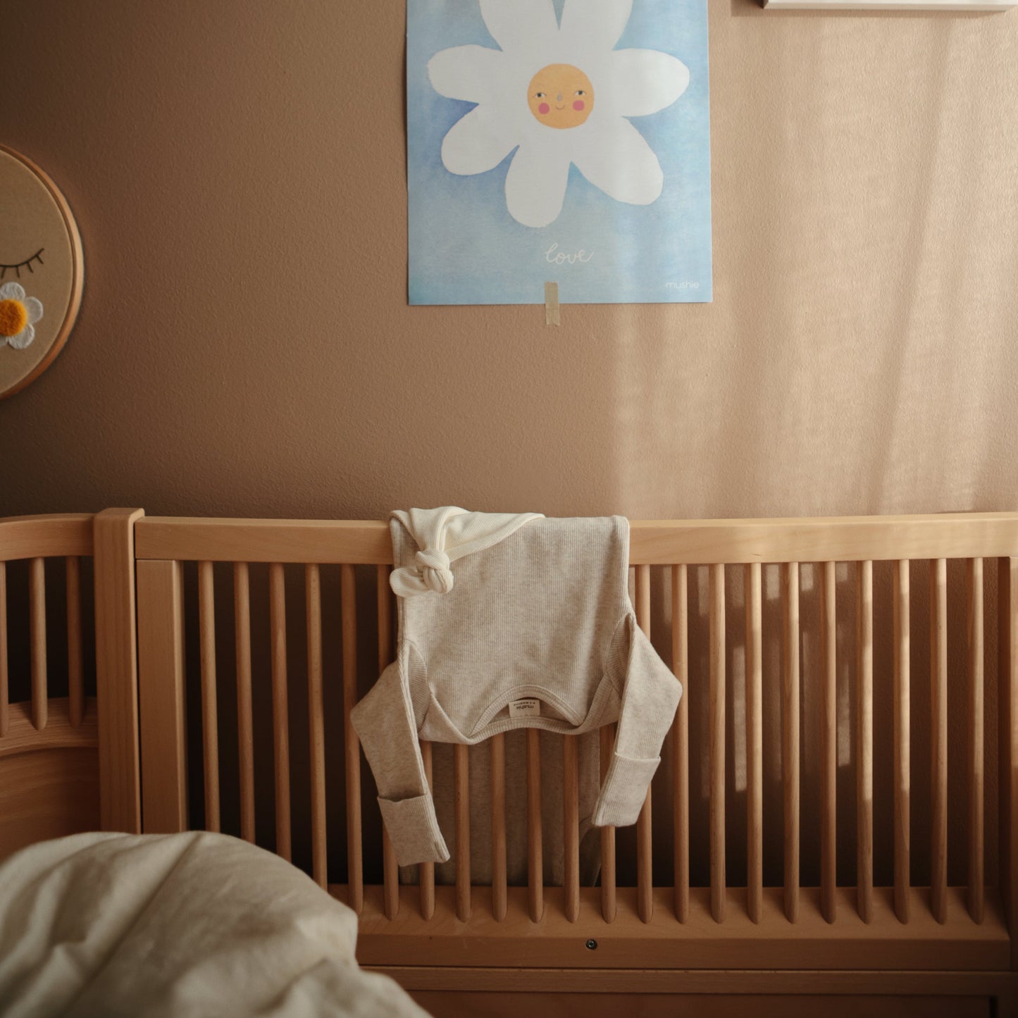 Mushie Organic Cotton Ribbed Baby Beanie