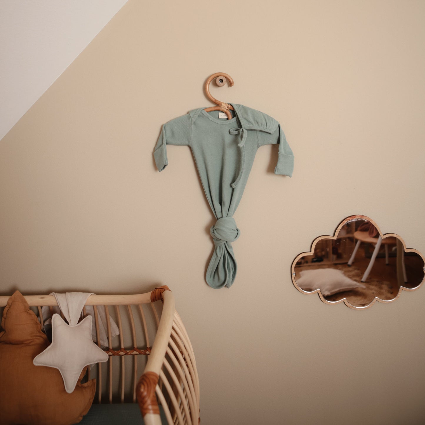 Mushie Organic Cotton Ribbed Baby Beanie