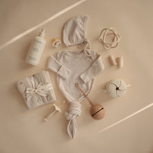 Load image into Gallery viewer, Mushie Organic Cotton Ribbed Baby Bonnet

