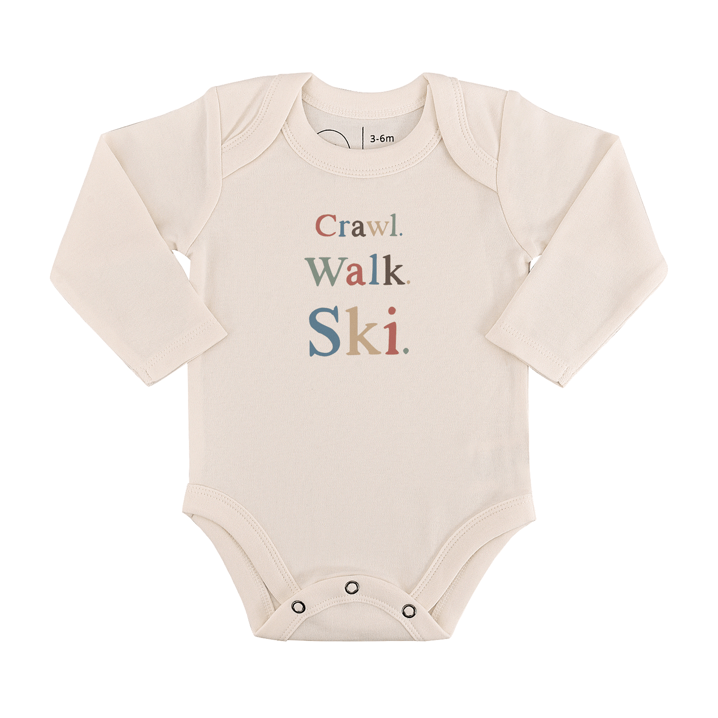 long sleeve graphic bodysuit | crawl walk ski