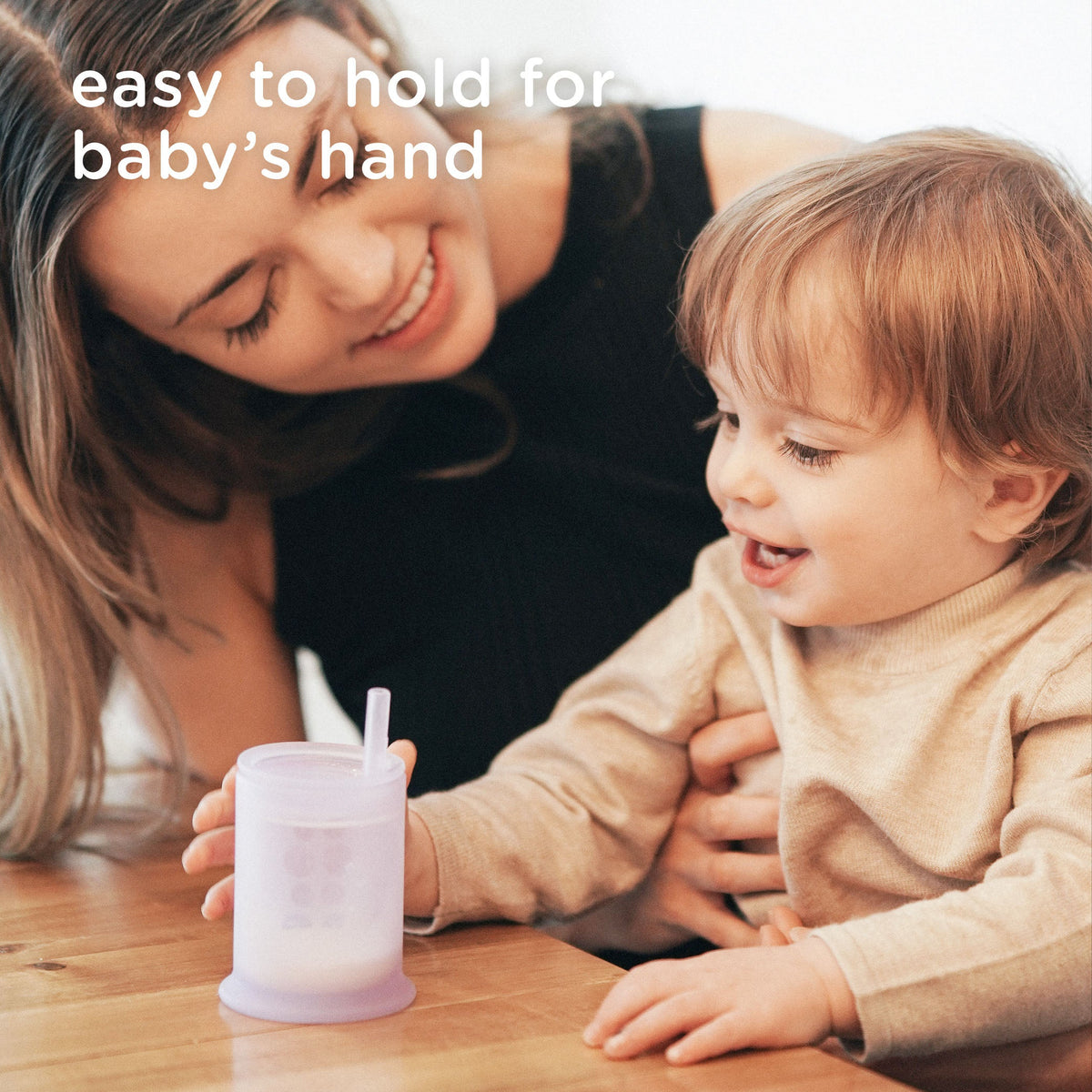 Olababy Infant Straw Cup, Silicone Training Cup with Straw Lid (5oz)
