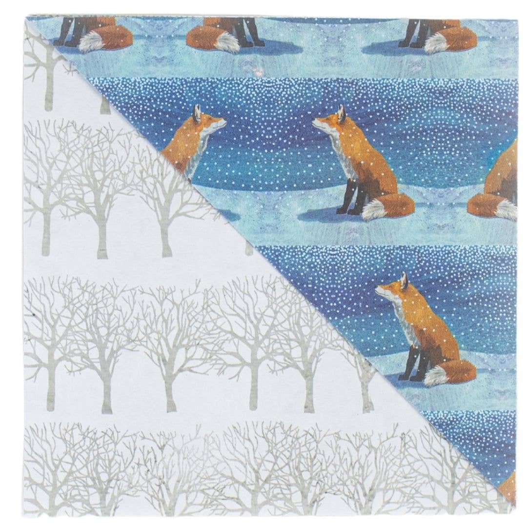 Fox Moment • Double-Sided Eco Wrapping Paper (Holiday Edition)
