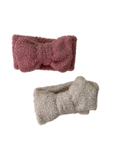 Load image into Gallery viewer, Luna + Luca Teddy Headband - Dark Rose
